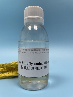 Modificado 	Del silicón del suavizador 100% finales sólidos amino del contenido de Pale Yellow Transparent Liquid With, suaves y mullidos